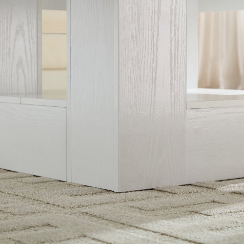 Rustic Square Coffee Table with Scalloped Edges