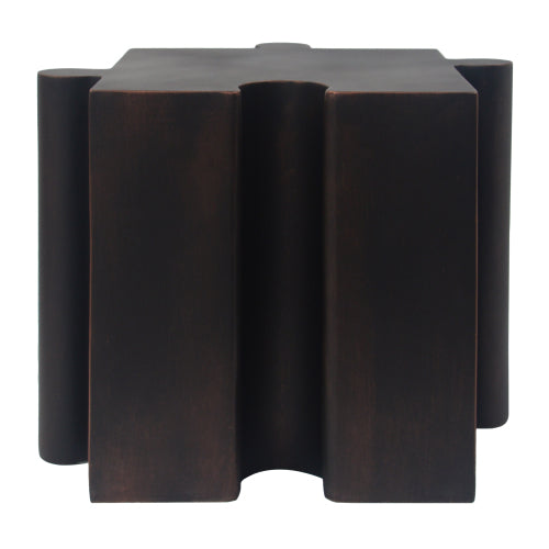 Puzzle Art Side Table, Modular Convex Edge MGO Table - Buy Singles or Combine for Custom Layouts, Indoor & Outdoor,Antique Copper Color