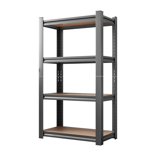 Organize any space with this 4 layer storage rack featuring 200lb per shelf capacity adjustable heights and easy assembly for efficient storage in your kitchen or garage