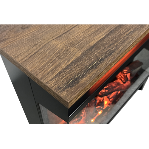 24 inch three sided glass electric fireplace with feet