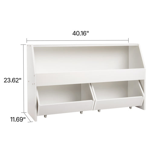 Wooden Toy Storage Organizer with Drawers for Kids Bedroom