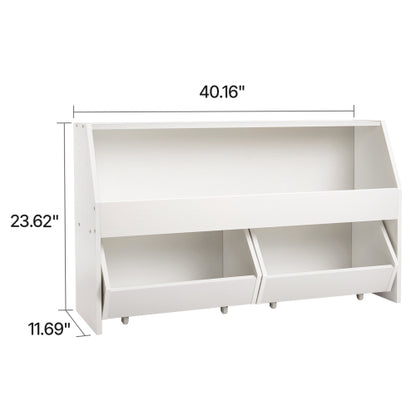 Wooden Toy Storage Organizer with Drawers for Kids Bedroom