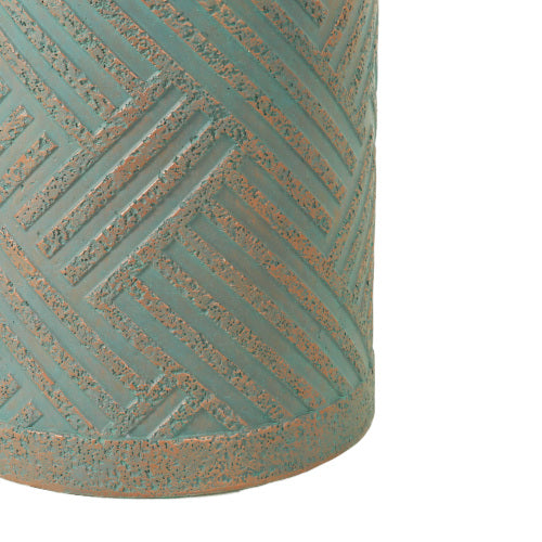 Cement Outdoor End Tables for Patio, GardenAccent Table, Modern Small Round Side Tablefor Outside, Tree Stump Garden Stool DrumTable indoor and Outdoor