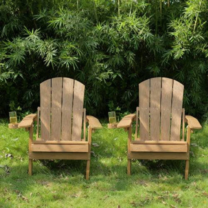 2-Piece All-Season Outdoor Lounge Chairs For Patio Leisure & Garden Relaxation Moments