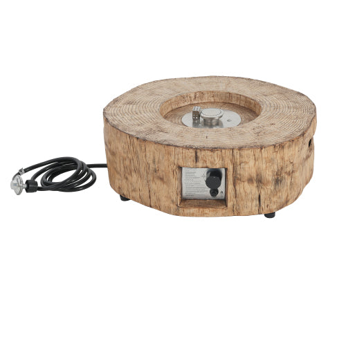 Patio MGO Propane Fire Pit, 30, 000BTU, Wood Pattern Brown (Tank Cover Not Provided)