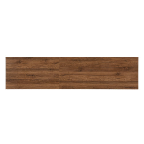 70.8 inch Walnut APP Control RGB LED Glass Flip Door TV Stand Legless Media Console For 80 inch TV