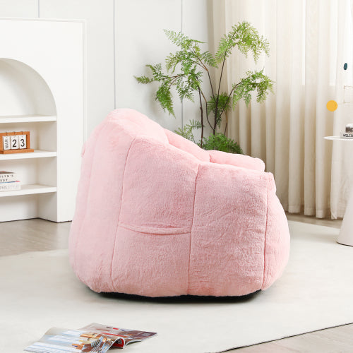 Armrest High-Density Foam Bean Bag Chair with Removable Cover for Adults