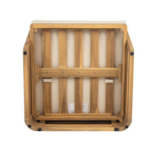 Royal Wood Club Chair, Beige