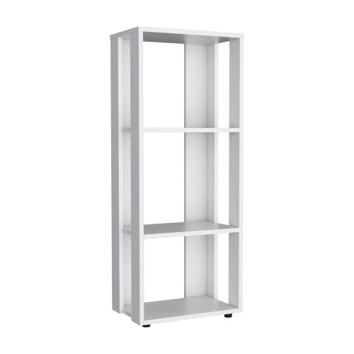 Eco 39inch  Tall Four-Tier Bookcase Storage Cabinet, White