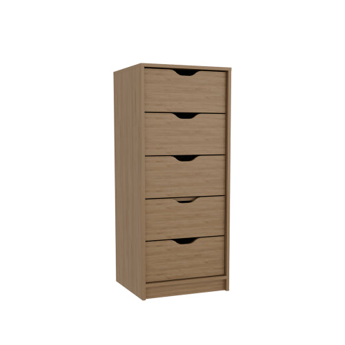 Dresser, Pull Out System, Five Drawers, Natural Oak