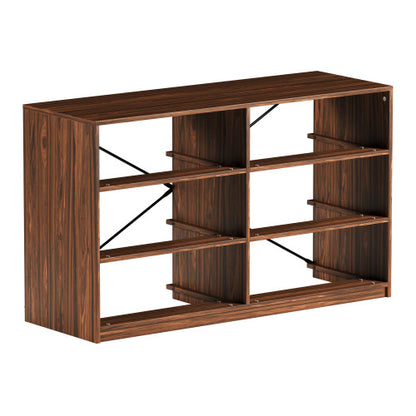 6-Drawer Dresser with Large Fabric Drawers, Walnut