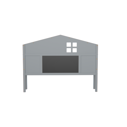 Headboard Storage Cabinet for Full-size Montessori Floor Bed , Grey,Freely collocation