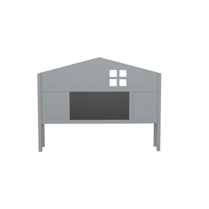 Headboard Storage Cabinet for Full-size Montessori Floor Bed , Grey,Freely collocation