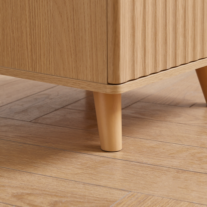 Oak 2-Drawer Nightstand with Gun Drawer & Charging Station