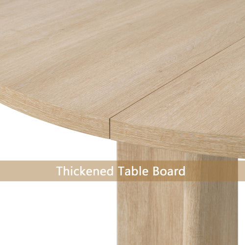 47.3 Inch Round Dining Table, Light Oak