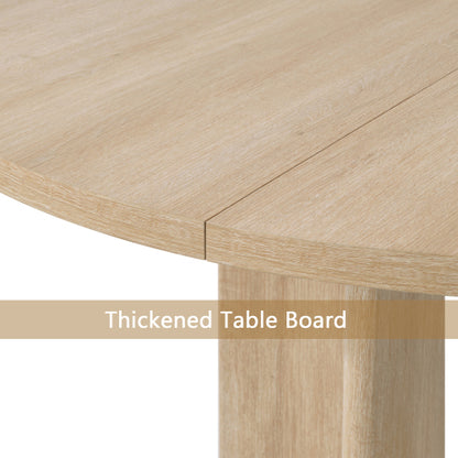 47.3 Inch Round Dining Table, Light Oak