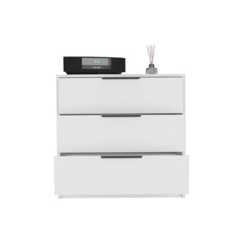 3 Drawers Dresser,-White