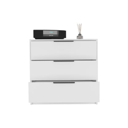 3 Drawers Dresser,-White