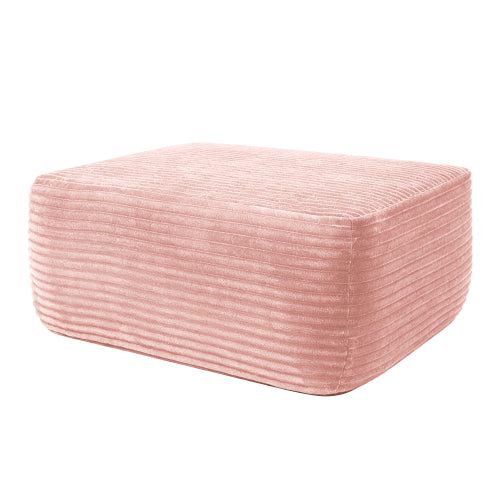 Ottoman Pink Plush Corduroy Modular Accent Ottoman for Living Room Bedroom