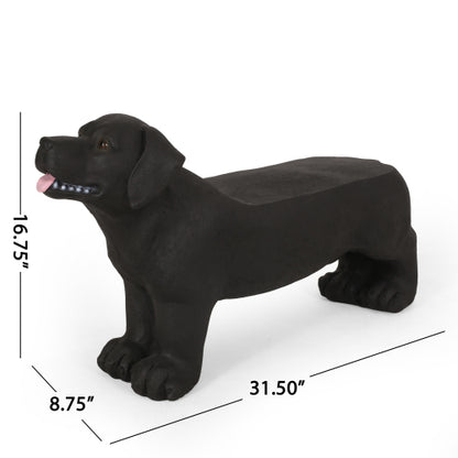 DOG BENCH, Outdoor Bench, Matte Black + Black, No Assembly Required