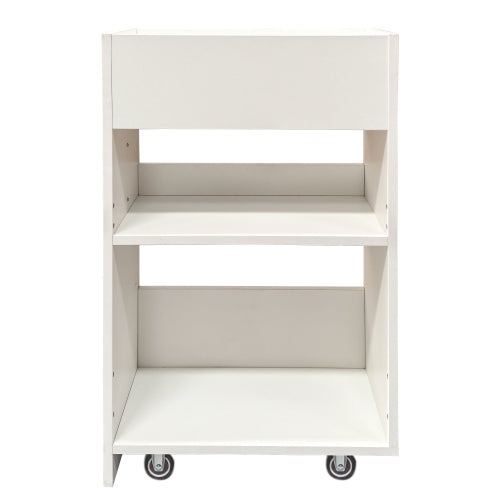3-Tier Adjustable Side Panel Mobile Dustproof Storage Bookcase Cabinet