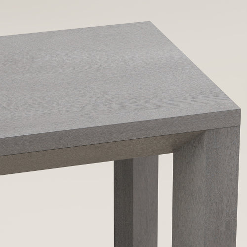 60 inch Rectangular Solid Wood Veneer Console Table, Wide Sofa Table,  Behind Couch Table with Ample Storage for Entryway & Living Room, Distressed Grey