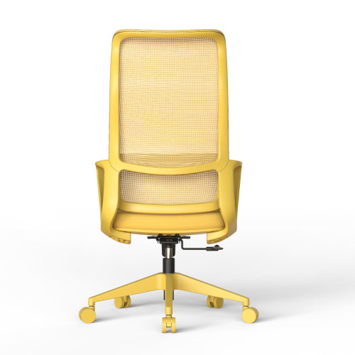 Modern EErgonomic Colorful Office Chair 300lb (About 149.7kg) Home Office Mesh Breathable High Back, With Adjustable Lumbar Support Computer Chair, Integrated Molded Foam Seat Cushion, Fireproof (Yellow) xecutive Mesh Office Task Chair Ergonomic Design