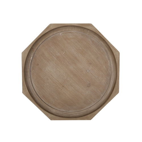 French Country Octagonal Accent Table, Distressed Faux Wood Spider Leg End Table, 18.25inch W¡Á18.25inch D¡Á25inch H