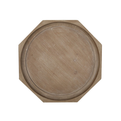 French Country Octagonal Accent Table, Distressed Faux Wood Spider Leg End Table, 18.25inch W¡Á18.25inch D¡Á25inch H