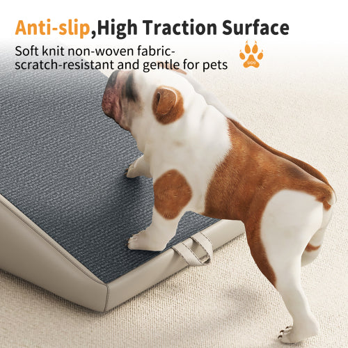 Foldable Ottoman Dog Stairs Ramp for Small Dogs and Cats 2-in-1 Pet Steps