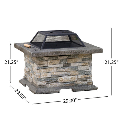 28" SQUARE MGO FIRE PIT