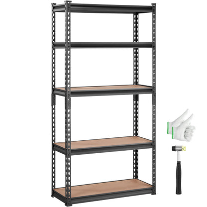 Storage Shelving Unit, 5-Tier Adjustable, 2000 lbs Capacity