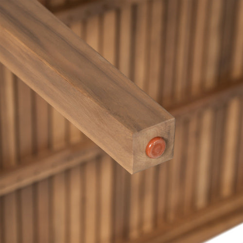 69" Acacia Wood Outdoor Dining Table with Slatted Top, 300 lbs Weight Capacity, Ideal for Patio & Garden Gatherings, Brown