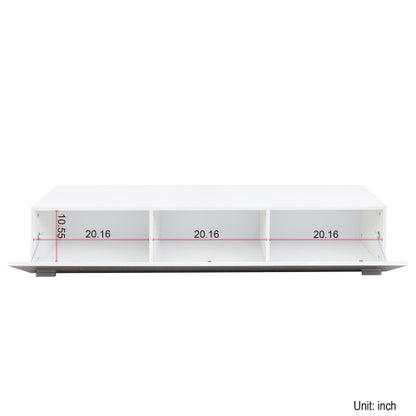 Wall Mount Floating Particle Board TV Stand Drop Down Cabinet Media Shelf For Living Room Bedroom