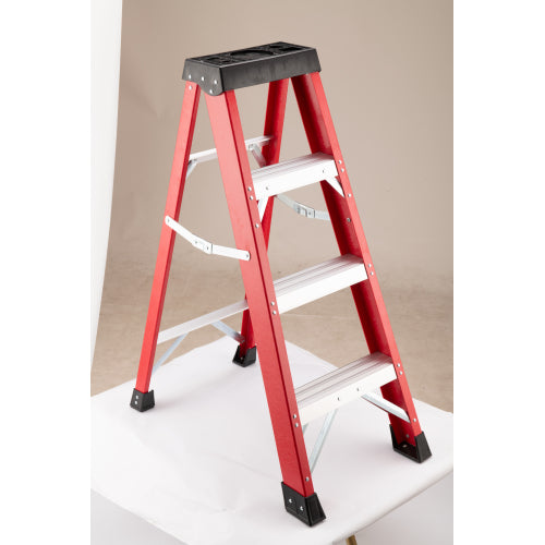 Fiberglass ladder, single-sided stepladder for electrical engineering ladder construction insulation ladder with a load capacity of 330 pounds