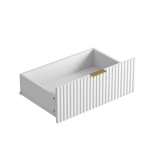 Modern 8 Drawers Dresser Chests for Bedroom,47.2" Wide Wood Chest of Drawers with Gold Metal Handle,Drawer Organizer for Bedroom,Living Room,Hallway and Entryway,White