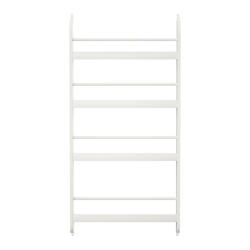 4-Tier Wall-Mounted Kids Bookshelf Anti-Tip Design High Safety Space-Saving Nursery Toy Book Organizer