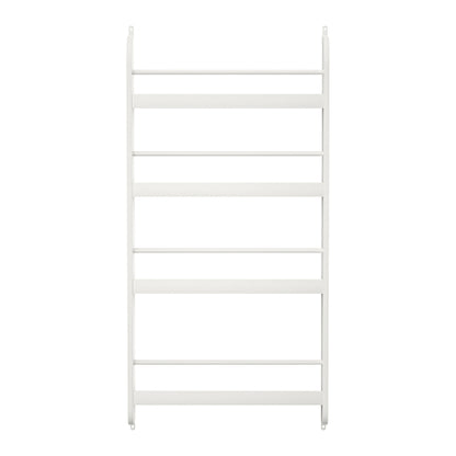 4-Tier Wall-Mounted Kids Bookshelf Anti-Tip Design High Safety Space-Saving Nursery Toy Book Organizer