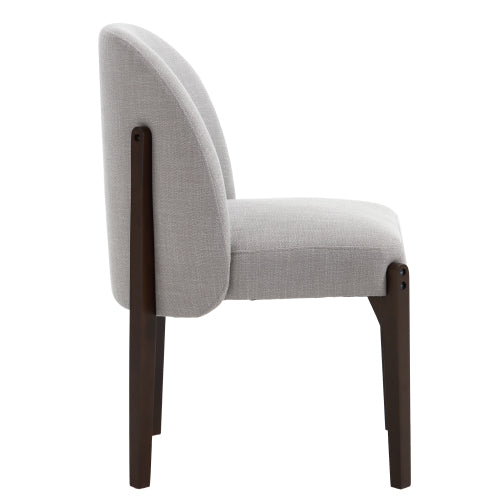 Wooden Dining Chairs Set of 2, Modern Fabric Upholstered Dining Room Chair Kitchen Chairs, Farmhouse Dinner Chair for Kitchen Dining Room