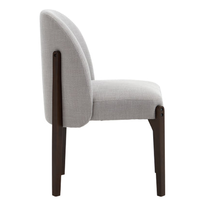 Wooden Dining Chairs Set of 2, Modern Fabric Upholstered Dining Room Chair Kitchen Chairs, Farmhouse Dinner Chair for Kitchen Dining Room
