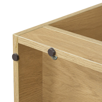 Modern Cat House Bookshelf with Storage and Litter Box Natural