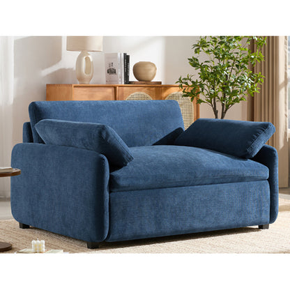 50*43 Inch Oversized Deep-Seat Chenille Single Lounge Chair with Pillows