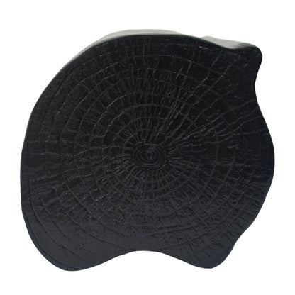 2-in-1 Irregular MGO End Table, Split Design, Small Space Friendly,Indoor Outdoor Use,Black Color