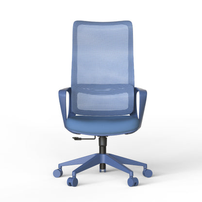 Ergonomic Colorful Office Chair 300lb (About 149.7kg) Home Office Mesh Breathable High Back, With Adjustable Lumbar Support Computer Chair, Integrated Molded Foam Seat Cushion, Fireproof (Blue)