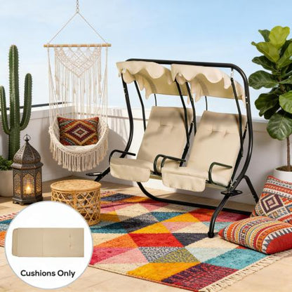 Set of 2 Replacement Cushions,Outdoor Porch Swing Cushions