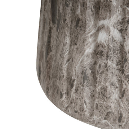 Outdoor Cleme Carved Side Table, Brown