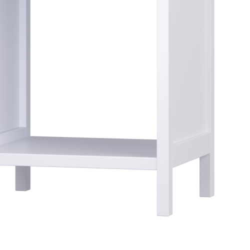 Modern  Nightstand with Drawer and Open Shelf,Scalloped Edge Bedside Table for Bedroom, Cute Minimalist Side Table for Kids Room or Girls' Room,Light Purple