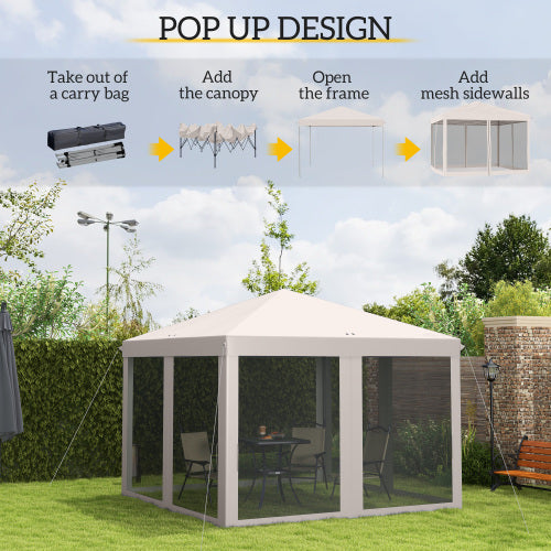 Screen House Room,Pop Up Canopy Tent with Netting,Instant Gazebo,with Carry Bag,Height Adjustable