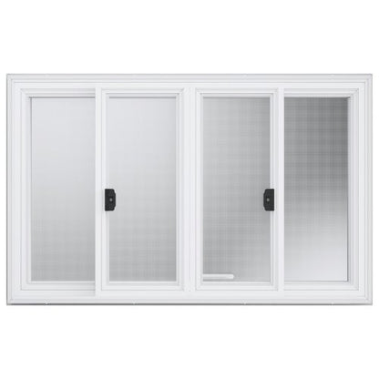 Concession Window 53"x33", Aluminum Alloy Food Truck Service Window with 4 Horizontal Sliding Windows & Awning Door & Drag Hook, Up to 85 Degrees Serving Window for Food Truck Concession Trailer