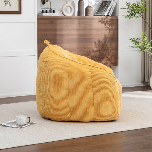 Corduroy Giant Bean Bag Chair Sofa with Armrests for Adults & Teens
